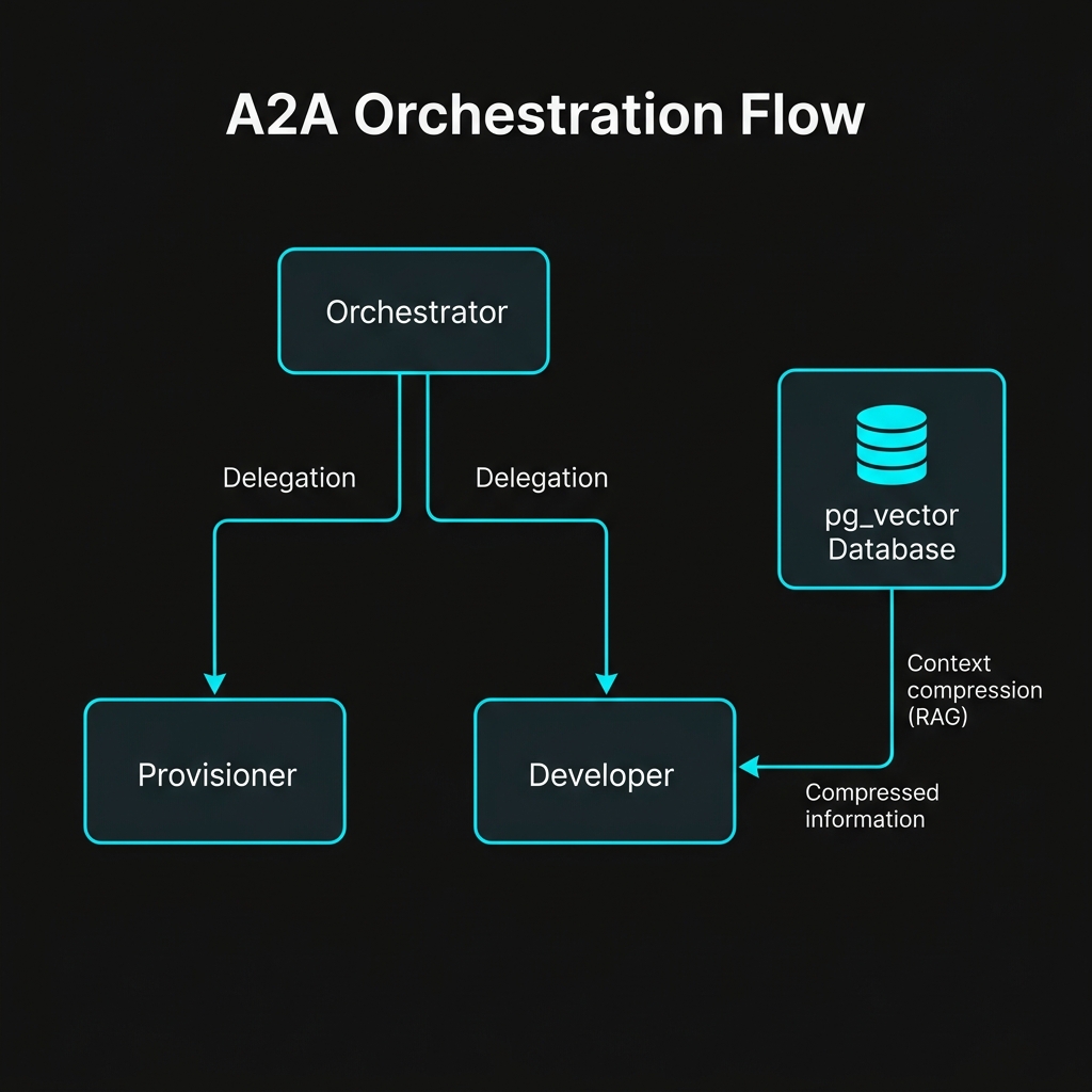 Multi-Agent A2A Orchestration Flow Architecture